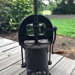 Vintage Antique Sausage/Lard Press - Authentic Kitchen Collectible