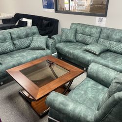 New Living Room Sofa Set Sleeper / Storage  3pc - Delivery And Financing Available 