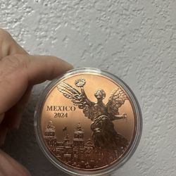 5 Oz Reverse Proof Libertad .999 Fine Copper