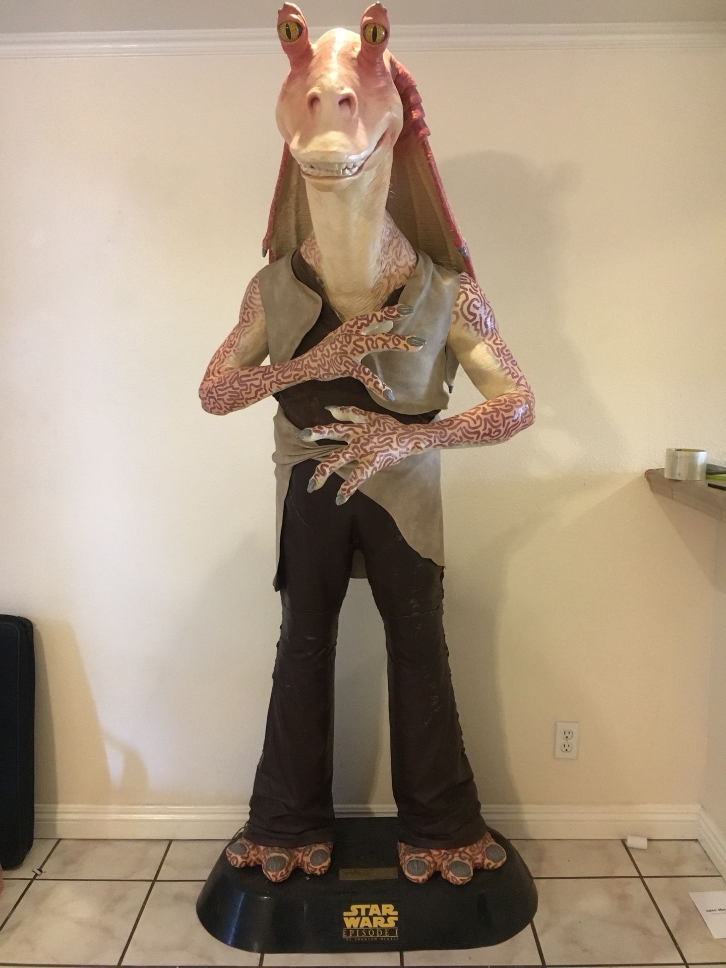 Life Size Jar Jar Binks Promotional Prop Statue