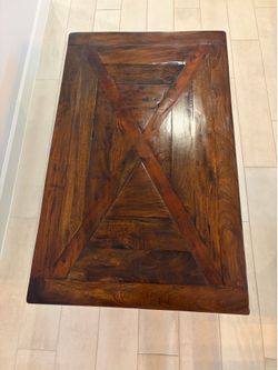Solid Wood Coffee Table & Matching End Tables