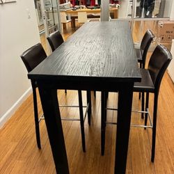 Quality solid Dark Wood Table Set - Negotiable 