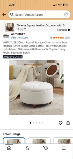 New in the box ottoman storage