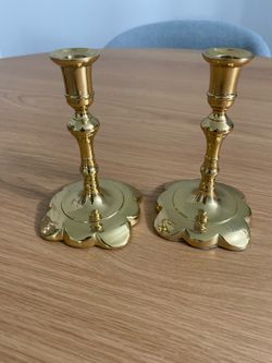 C B Carolina Brass 5in Candle Holders
