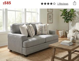 Gray Fabric Loveseat
