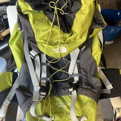 The North Face Cerro Torre 85+20 Trekking Backpack Lime Green Grey 