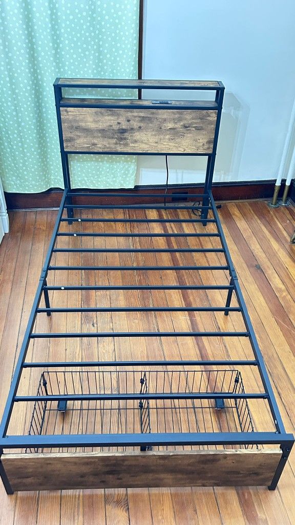 LIKIMIO Twin XL Bed Frames with Drawer