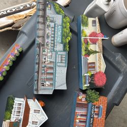 Hand Carved Wooden City Of Gig Harbor. (By Local Gig Harbor Artist) Selling As Full Set Only