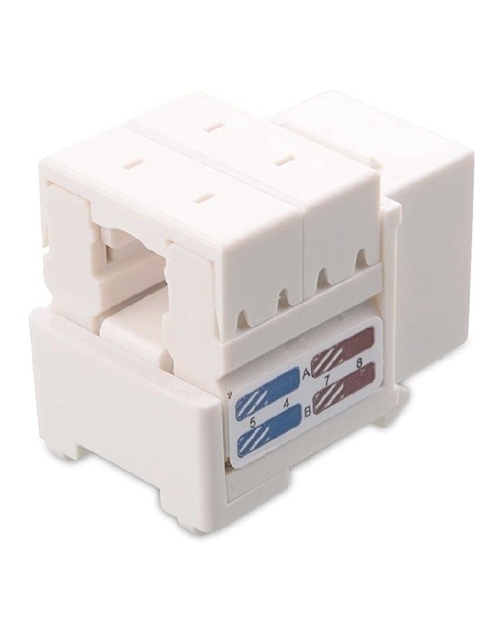 RJ45 Cat6 Connector, White Pack of 50