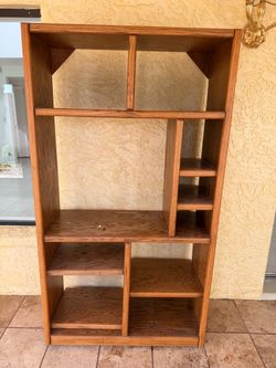 Free Solid Wood Cube Shelf Bookcase