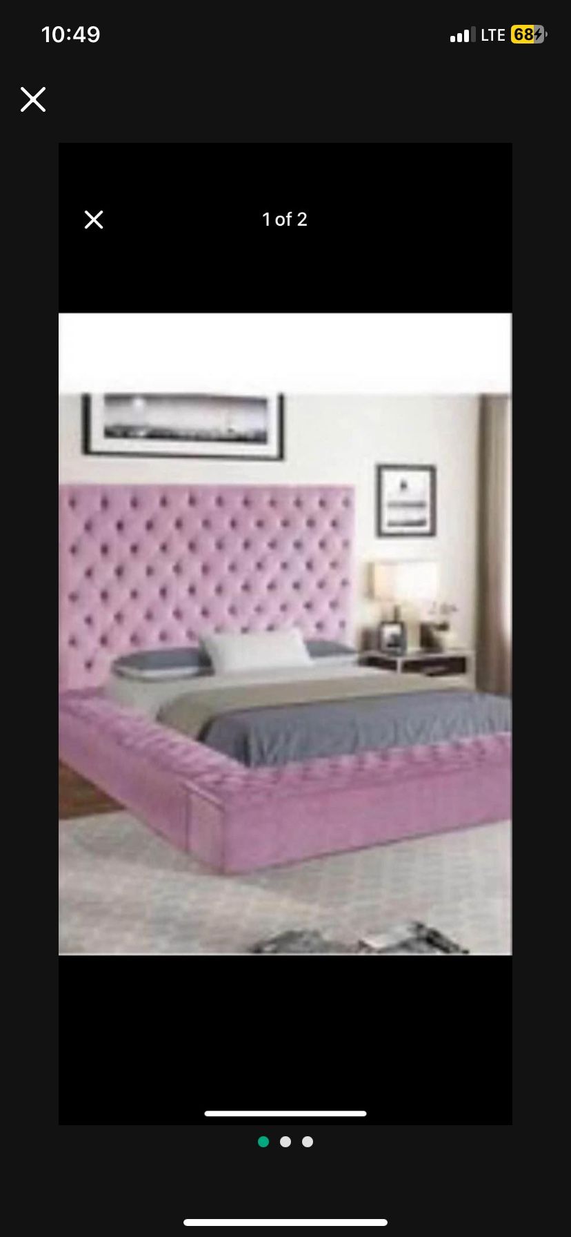 King Upholstered Storage Bed