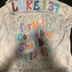 Luke 1:37 Jean Jacket 