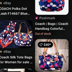 Authentic Mid Sz Coach Multi Colored Purse