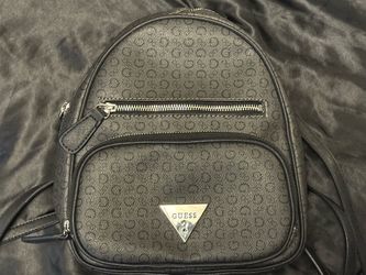 GUESS Black Monogram Mini Backpack