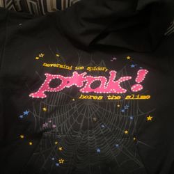 spider pink hoodie