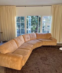 CAN DELIVER TODAY ONLY 5/12* Vintage Curved Sectional Sofa