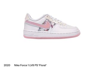 Nike Force 1 LV8 PS Floral White/Pink Glow/Multi-Color CN8543 100 Size 12C