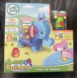 LeapFrog LeapBuilders Fruit Fun Elephant Learning Blocks Toy for Kids