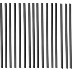 HZIU 50 Pack Deck Balusters 26 Inch Rectangle Deck Railing Balusters with End Caps & Screws, Outdoor Face Mount Metal Spindles for Porch Stair @A8-685