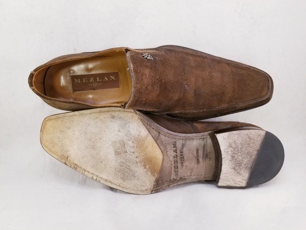 DESIGNER MEZLAN AQUILA  MEN SHOES LOAFERS SLIP ON BROWN SUEDE SIZE 10 M EUC Mezlan | Shoes | Designer Mezlan Aquila Men Shoes Loafers  main image 2