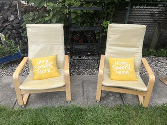 IKEA PELLO ARMCHAIR, HOLMBY NATURAL COVERS ARE INCLUDED.