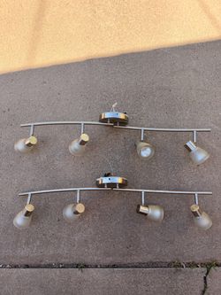 4-Head Track Lighting Fixture – Set of 2