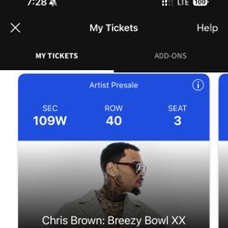 Pair Of Chris Brown Tickets (2)