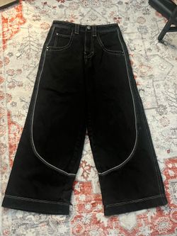 ALAB Mega Piped Black rave jeans