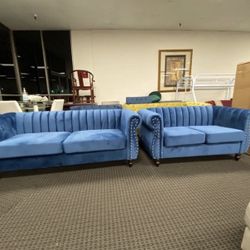 Set De Sofás Azul