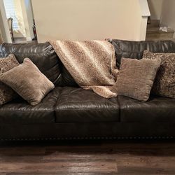 Faux Leather Sofa Bed And Chair