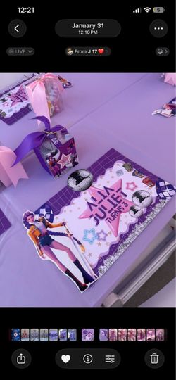 Custom table mats , custom thank you mini candy boxes , custom chip bags , custom maruchan , custom pringles , custom juices .