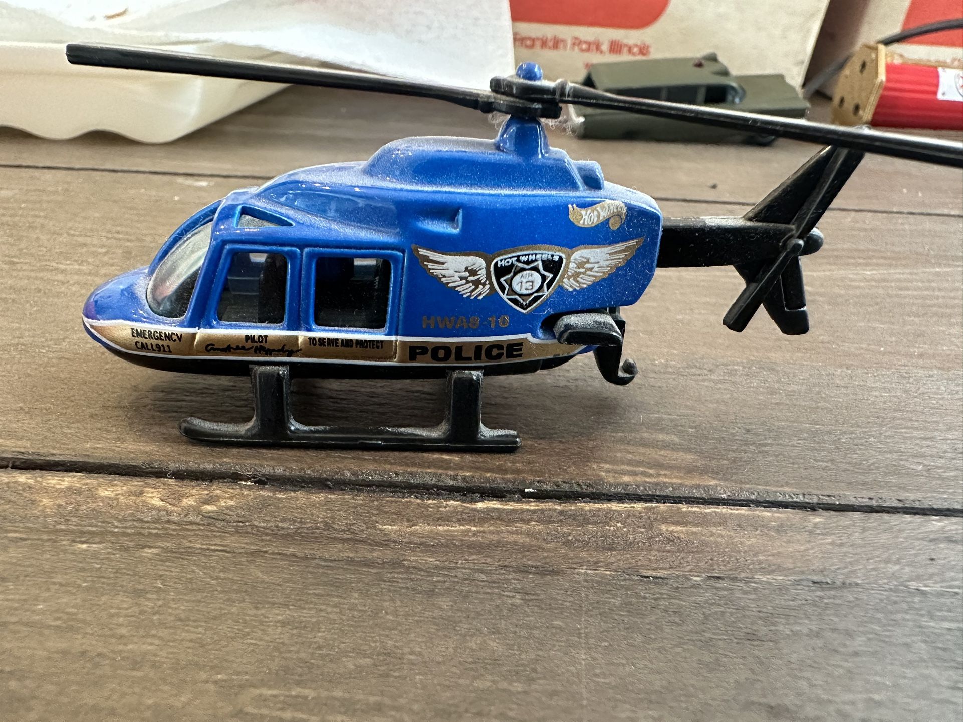 Hot Wheels 1989 Police Helicopter 