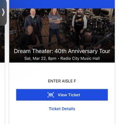 Dream Theater Radio City Music Hall Match 22nd 2025