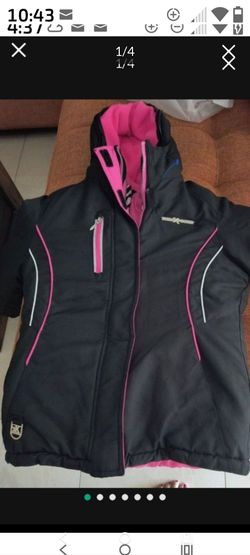 ZeroXposur Boarding Girls Winter Coat -Excellent Condition! Youth Size  (10/12) Black Pink