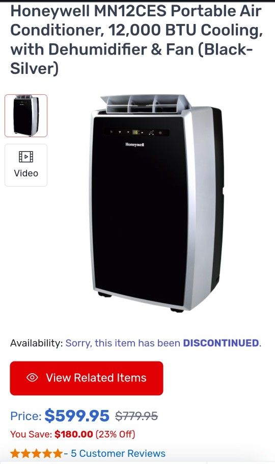 12,000 BTU Portbale AC Unit Like New