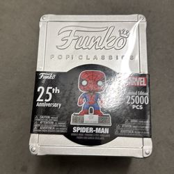 Funko pop classics spider man 25th anniversary
