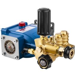 WOJET Triplex Plunger Pressure Washer Pump, 3600PSI 2.7GPM, 3/4" Shaft, Self-Priming, Horizontal Replacement Pump Kit for Honda GX160 GX190 GX200, Dew