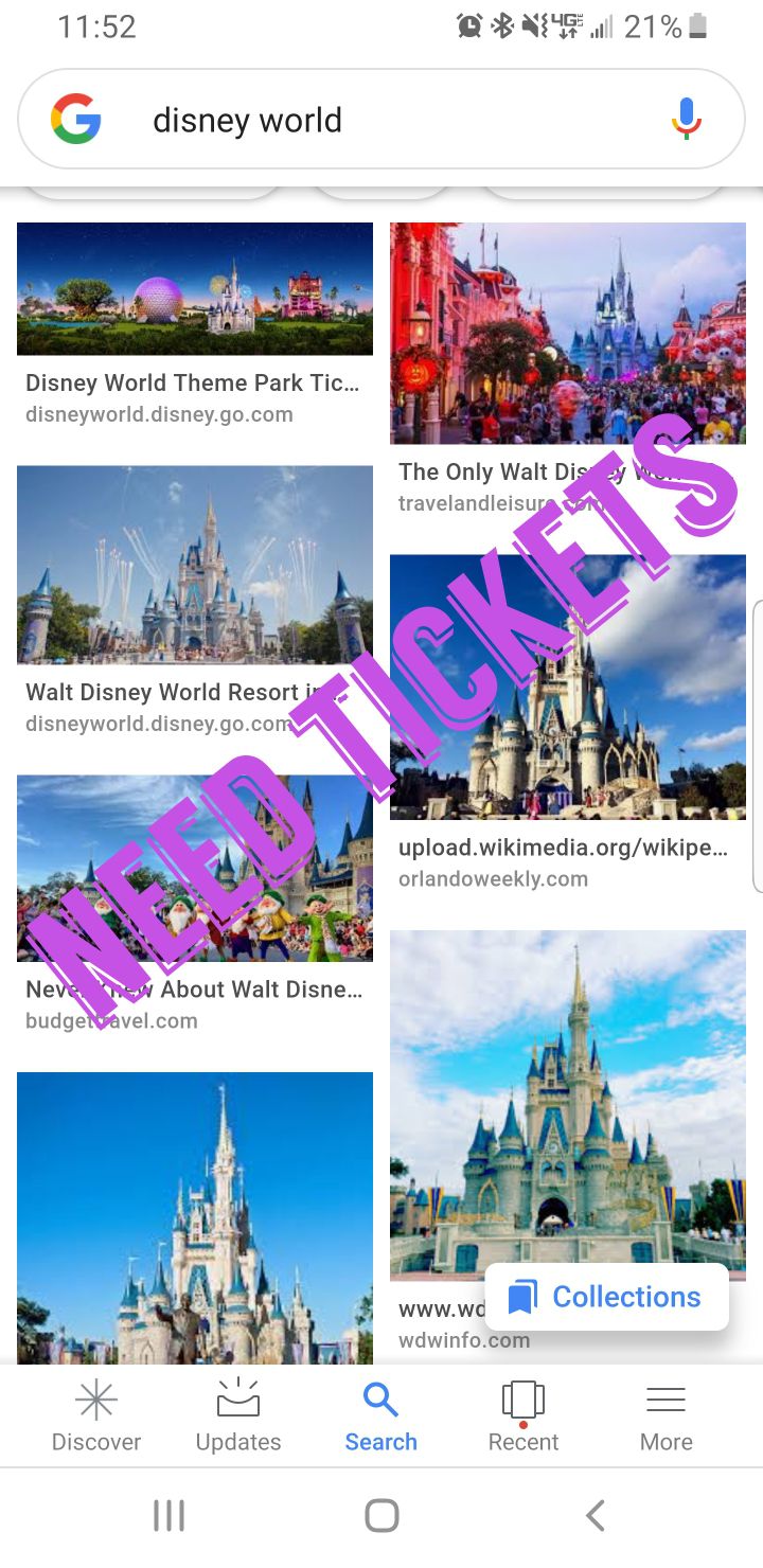 Need tickets for Disney world