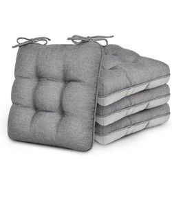 New Love's cabin Memory Foam Chair Cushions Set of 4, 15.15"x 15.5"x3.5", Indoor & Outdoor cushions