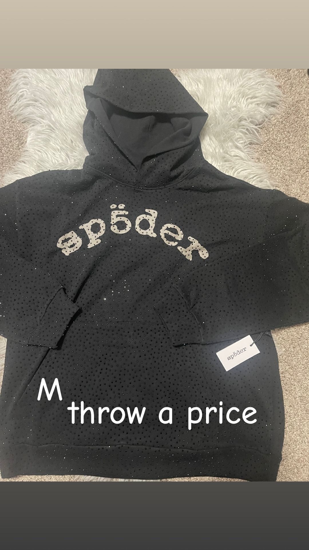 Vvs black spider hoodie