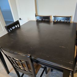 Distressed Counter Height Dining Room/Game Table With 8 Chairs