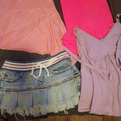 Hollister Skirt Y2K Aesthetic Bundle