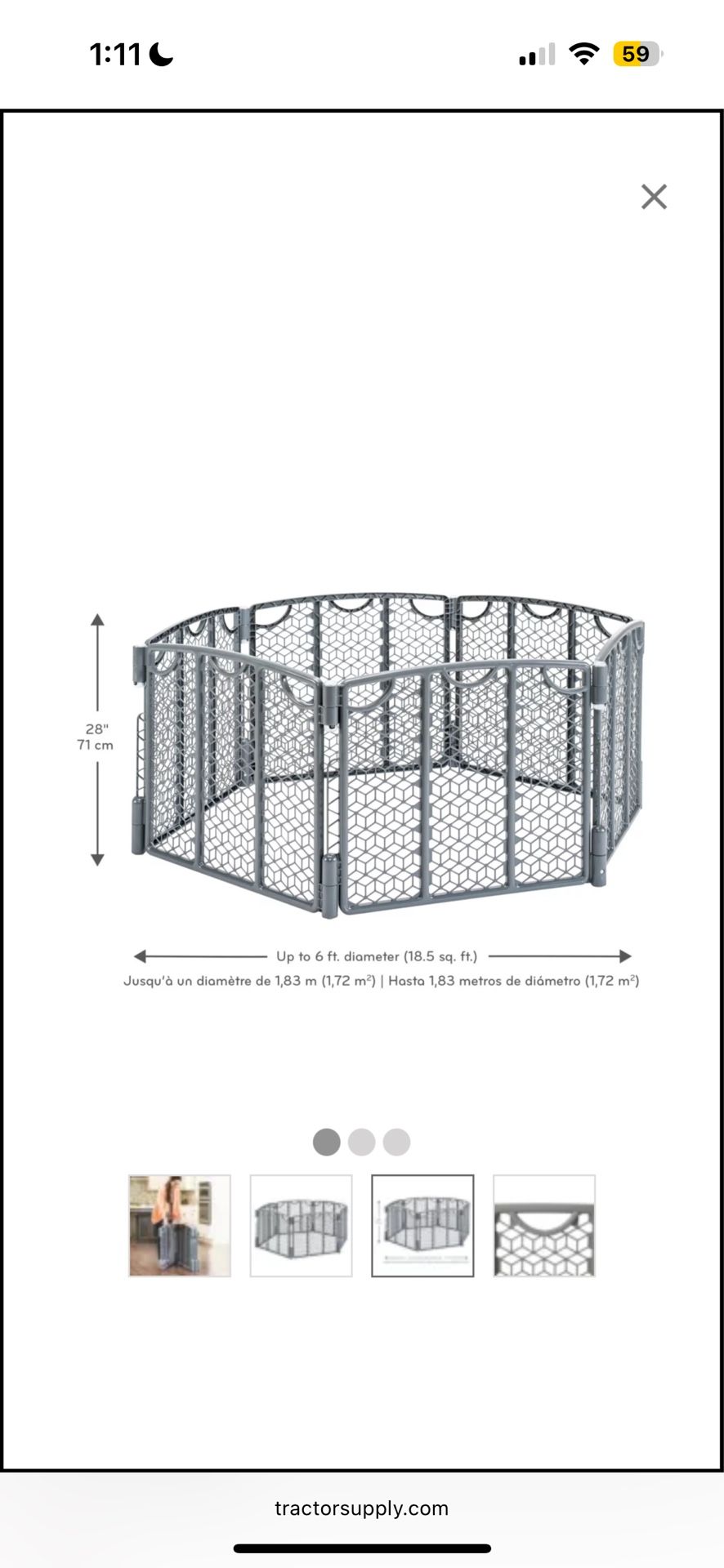 Evenflo Versatile Playspace In Cool grey Product Style (contact info removed)8