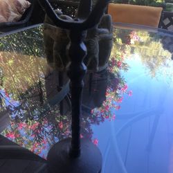 Solid Iron Forged Candle Holder