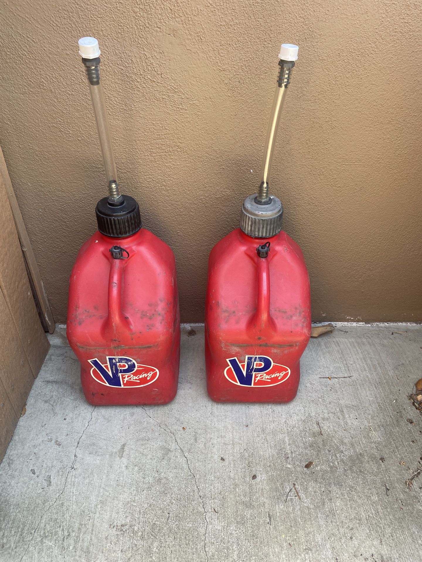 VP Racing 5-Gallon fuel jugs