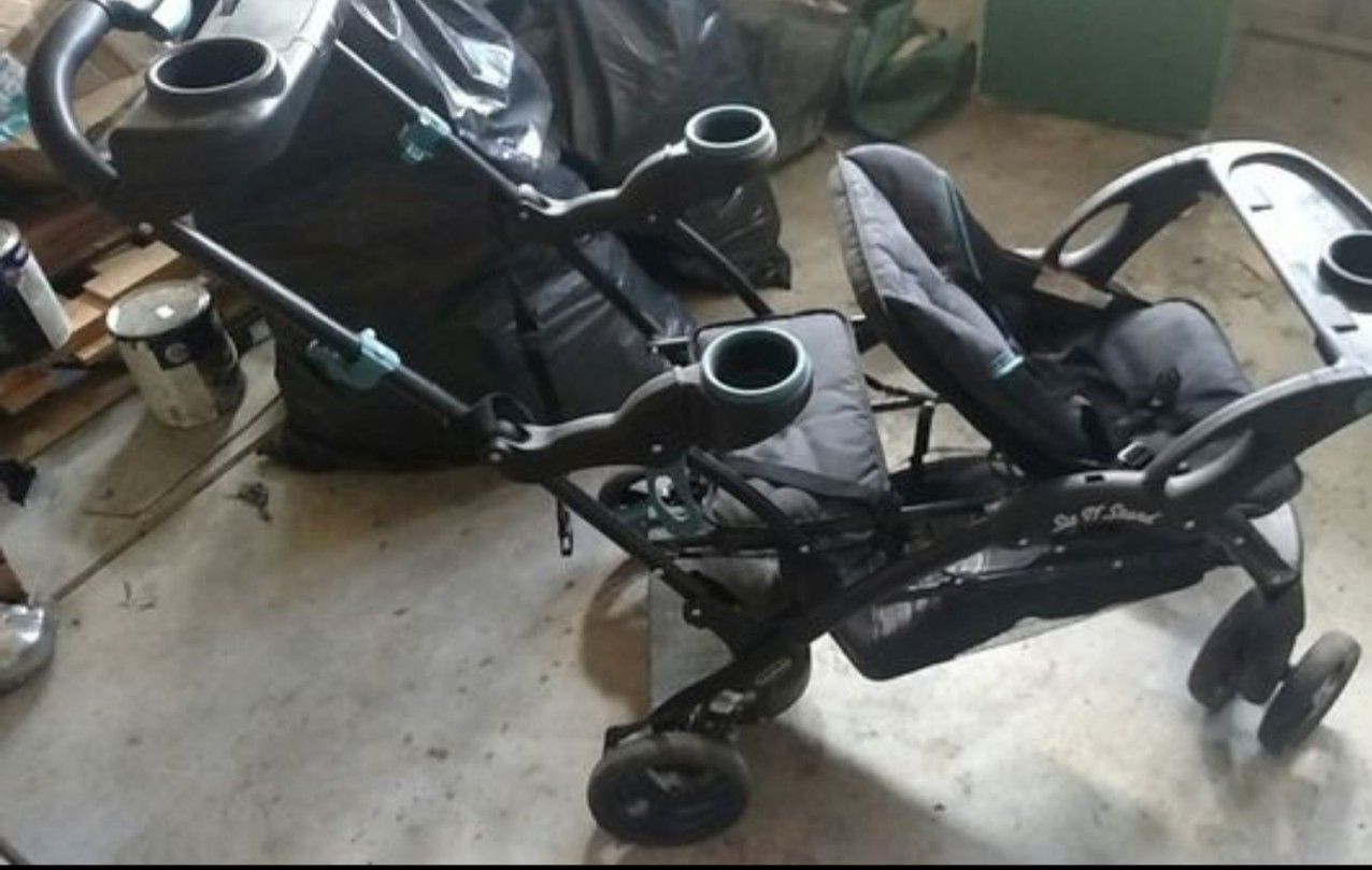 2 child stroller