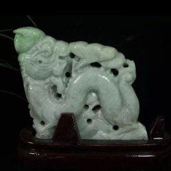 Natural jade carved Dragon home decor