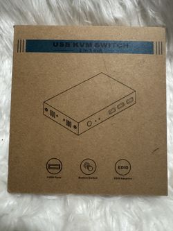 USB 3.0 HDMI KVM Switch 1 Monitors 2 Computers, 4K@60Hz KVM Switches for 2 Computers Sharing 