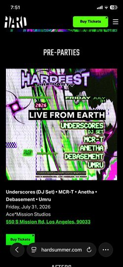 Hard summer pre party
