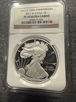 2011 W PF 70 Ultra Cameo NGC GRADED silver Eagle